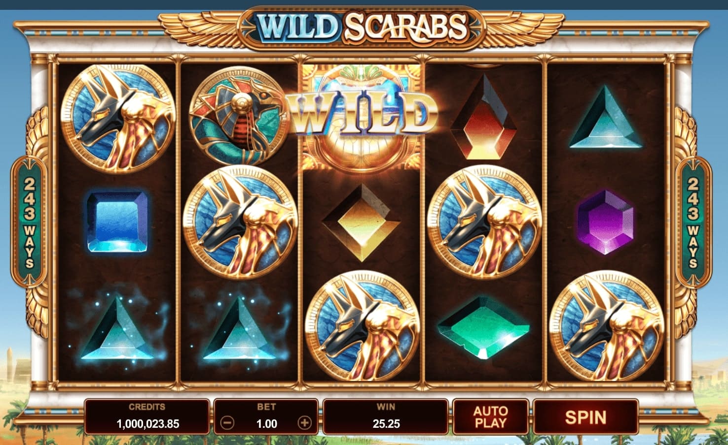 Wild Scarabs Slot Screenshot